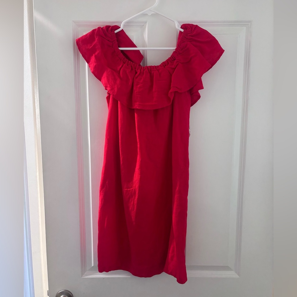 Tommy Bahama Red Ruffle Dress